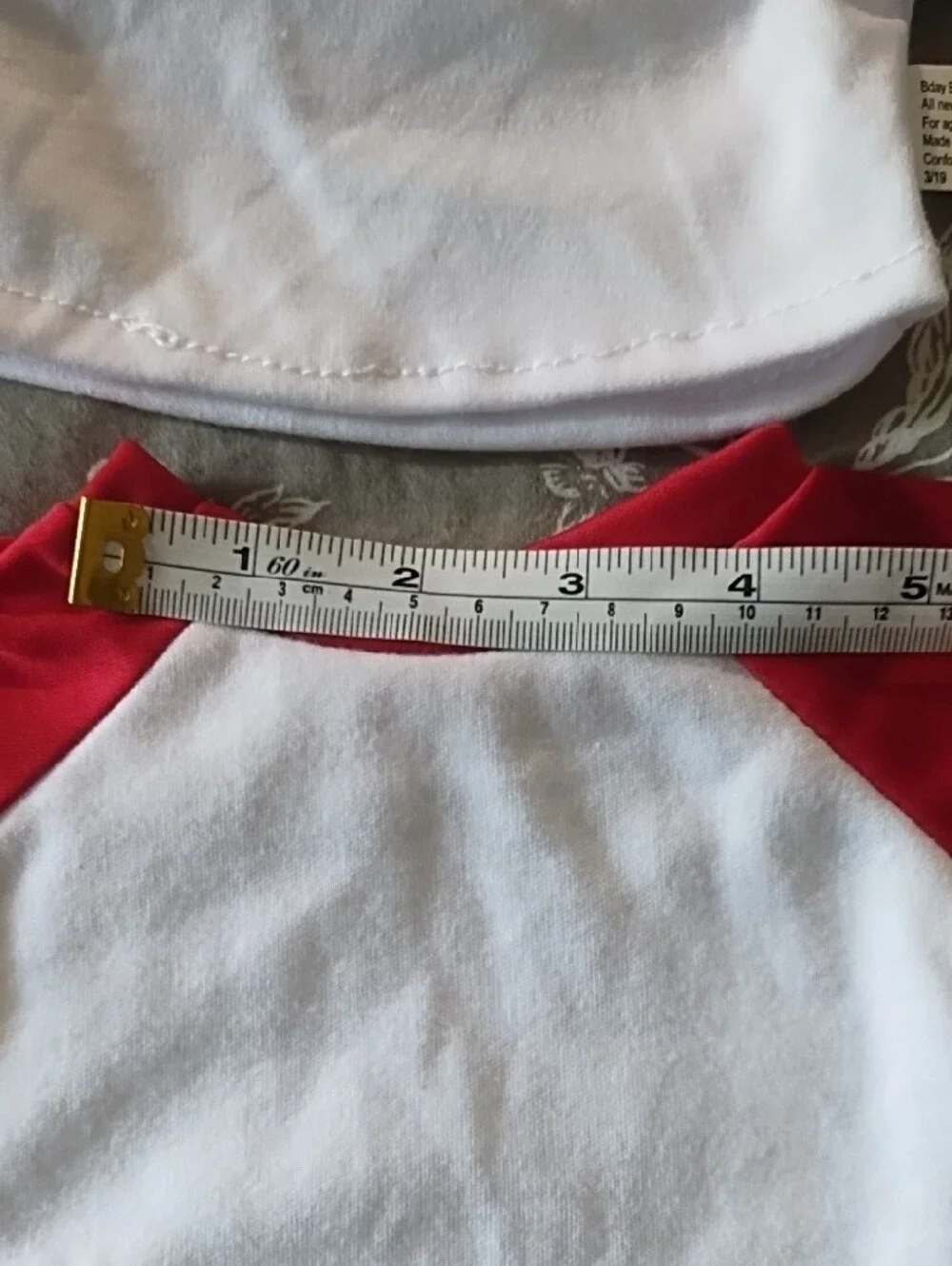 Small Dog White Tee with Red Raglan Sleeves - Classic Pet Shirt